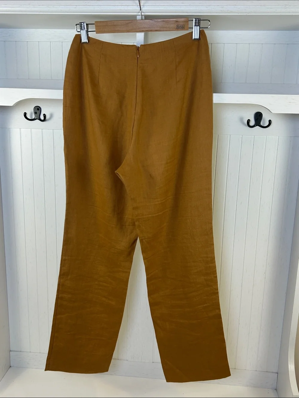 Reformation Brown 100% Linen Cropped Straight Leg Pants 0